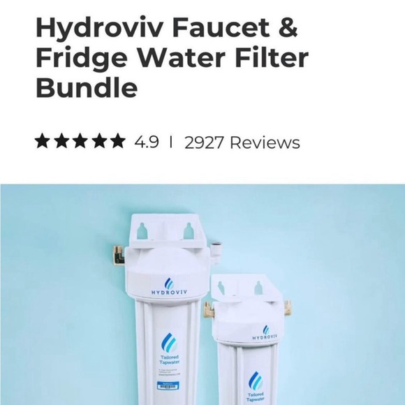 Hydroviv Water Filters for Fridge + Under Sink (BRAND NEW bundle of 2) - Picture 1 of 6